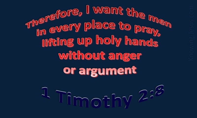 1 Timothy 2:8 Lift Up Holy Hands (blue)